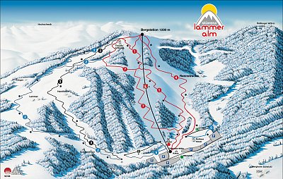 Lammeralm Skiarena: схема склонов