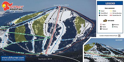 Turner Mountain: схема склонов