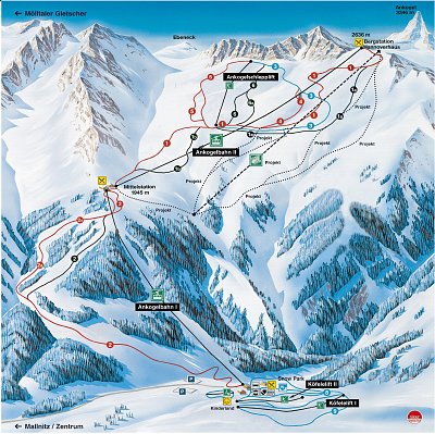 Ankogel - Mallnitz: схема склонов