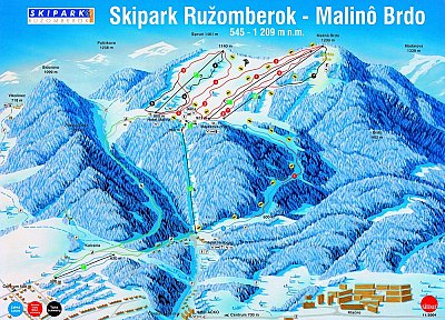 Ruzomberok - Skipark: схема склонов