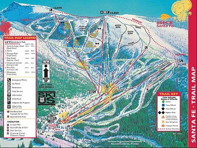 Ski Santa Fe: схема склонов